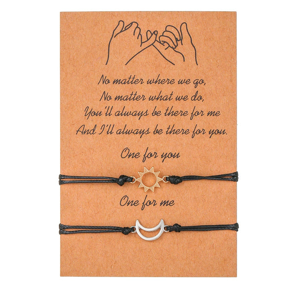 Alloy Handmade Geometric Style Gold And Silver Mixed Color Wax Thread Woven Adjustable Couple And Women's Bracelet