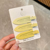 Alloy Handmade Gradient Color Frosted Paint Hair Clip Set For Women