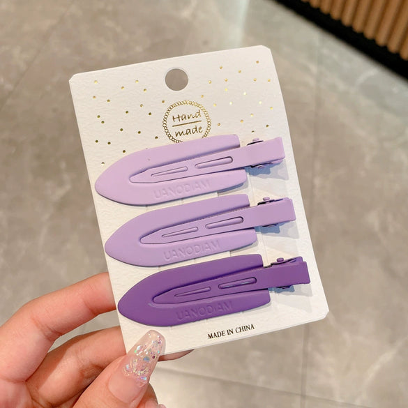 Alloy Handmade Gradient Color Frosted Paint Hair Clip Set For Women