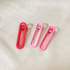 Alloy Handmade Gradient Color Frosted Paint Hair Clip Set For Women