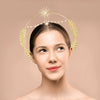 Alloy Handmade Halo Earrings Set And Double Layer Headband For Women Boho Style Hair Accessories