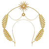 Alloy Handmade Halo Earrings Set And Double Layer Headband For Women Boho Style Hair Accessories