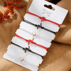Alloy Handmade Heart Shape Turtle Compass Shell Love Starfish Evil Eye Woven Unisex Anklet Bracelet