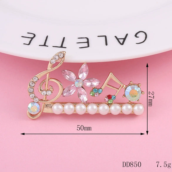 Alloy Handmade Jewelry Accessories With Rhinestone Stick Diamond Electroplating Design Letter Note Shape