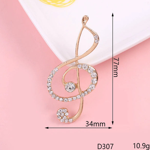 Alloy Handmade Jewelry Accessories With Rhinestone Stick Diamond Electroplating Design Letter Note Shape