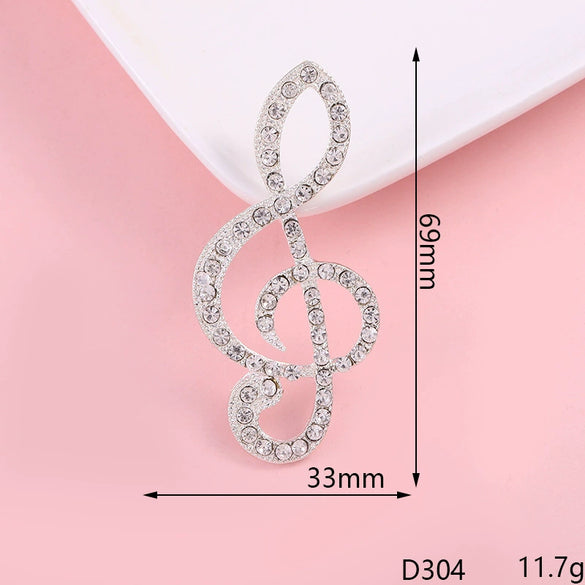 Alloy Handmade Jewelry Accessories With Rhinestone Stick Diamond Electroplating Design Letter Note Shape