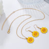 Alloy Handmade Jewelry Set With Maple Leaf Sunflower Owl Patterns For Women Earrings And Necklace