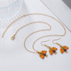 Alloy Handmade Jewelry Set With Maple Leaf Sunflower Owl Patterns For Women Earrings And Necklace