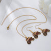 Alloy Handmade Jewelry Set With Maple Leaf Sunflower Owl Patterns For Women Earrings And Necklace