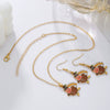 Alloy Handmade Jewelry Set With Maple Leaf Sunflower Owl Patterns For Women Earrings And Necklace
