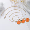 Alloy Handmade Jewelry Set With Maple Leaf Sunflower Owl Patterns For Women Earrings And Necklace