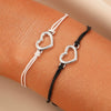 Alloy Handmade Lucky Infinite Eightcharacter Couple Bracelet With Letters Numbers Text Pattern