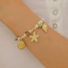 Alloy Handmade Marine Life Conch Shell Starfish Pendant Necklace And Bracelet