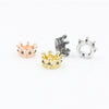 Alloy Handmade Microinlaid Zircon Crown Bead Jewelry Accessories Electroplated Bracelet Necklace Loose Bead