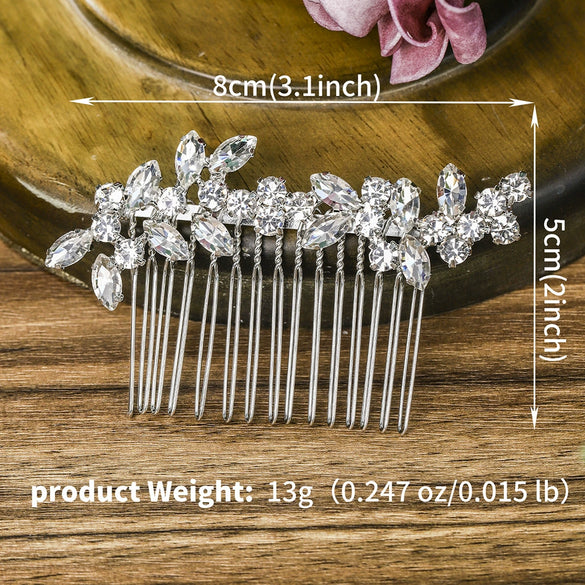 Alloy Handmade Plaid Bridal Hair Comb Women's Wedding Hair Accessories