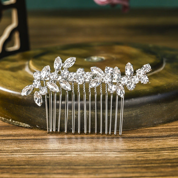 Alloy Handmade Plaid Bridal Hair Comb Women's Wedding Hair Accessories