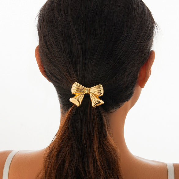 Alloy Handmade Simple Flower Metal Hair Ring Stretch Hair Rope Headwear
