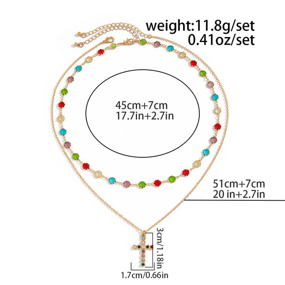 Alloy Handmade U Shape Cross Men's Clavicle Chain Jewelry