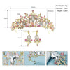 Alloy Handmade Women's Flowerpatterned Bridal Crown Headband Earrings Set