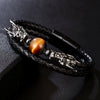 Alloy Handwoven Dragon Bracelet With Magnetic Buckle And Electroplating Treatment Unisex Style