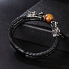 Alloy Handwoven Dragon Bracelet With Magnetic Buckle And Electroplating Treatment Unisex Style