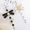 Alloy Handwoven Pearl Bow Fourleaf Clover Jewelry Accessories Bracelet