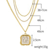 Alloy Heart Geometric Multilayer Female Hiphop Niche Design Sense Electroplated Necklace