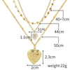 Alloy Heart Geometric Multilayer Female Hiphop Niche Design Sense Electroplated Necklace