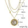 Alloy Heart Geometric Multilayer Female Hiphop Niche Design Sense Electroplated Necklace