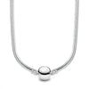 Alloy Heart Geometric Style Snake Bone Chain Necklace With Electroplating
