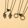 Alloy Heart Hollow Pendant Necklace Electroplated For Women