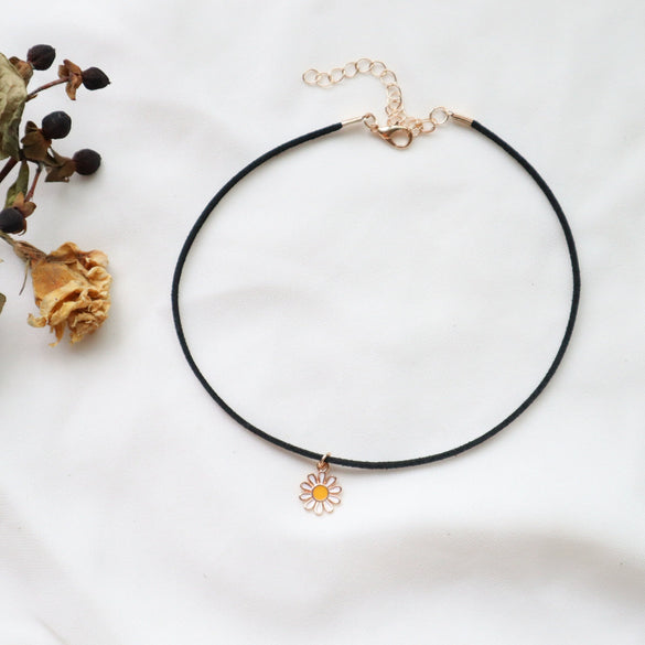 Alloy Heart Pattern Electroplated Necklace Choker Collar Neck Band With Pearl Pendant For Women