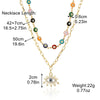 Alloy Heart Pattern Pendant Multilayer Necklace With Electroplating For Women