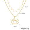 Alloy Heart Pattern Pendant Multilayer Necklace With Electroplating For Women