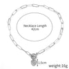 Alloy Heart Pattern Pendant Multilayer Necklace With Electroplating For Women