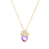 Alloy Heart Pendant Women's Necklace With Diamond Embedded And Geometric Pattern And Electroplating Design