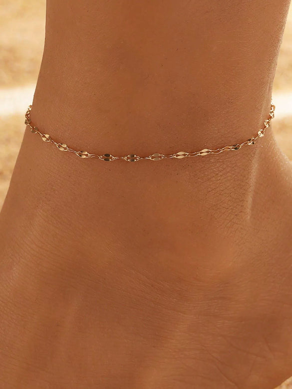 Alloy Heart Shape Beads Chain Foot Accessories For Women Simple Style