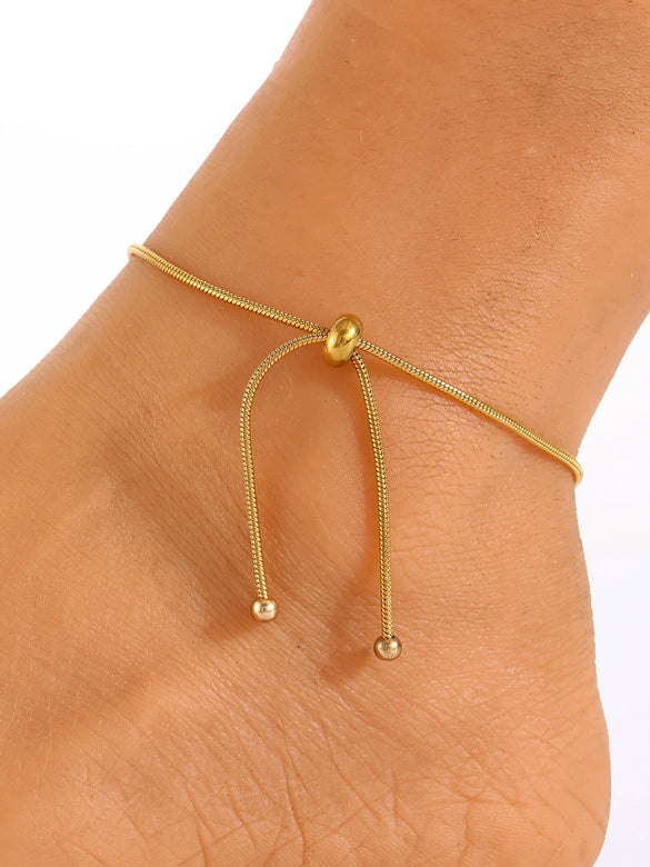 Alloy Heart Shape Beads Chain Foot Accessories For Women Simple Style