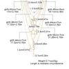 Alloy Heart Shape Butterfly Tassel Pendant Stacked Suit O Chain Necklace For Women Electroplated Jewelry