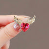 Alloy Heart Shape Electroplated Love Angel Wings Brooch Women's Clothes Accessories