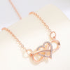 Alloy Heart Shape Geometric Microinlaid Electroplated Pendant Necklace For Women