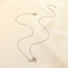 Alloy Heart Shape Geometric Microinlaid Electroplated Pendant Necklace For Women