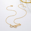 Alloy Heart Shape Geometric Microinlaid Electroplated Pendant Necklace For Women
