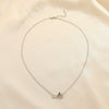 Alloy Heart Shape Geometric Microinlaid Electroplated Pendant Necklace For Women