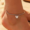 Alloy Heart Shape Rhinestone Anklet Women's Two Piece Set