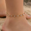 Alloy Heart Shape Rhinestone Anklet Women's Two Piece Set