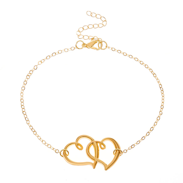 Alloy Heart Shape Simple Love Anklet For Women In Ins Style
