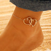Alloy Heart Shape Simple Love Anklet For Women In Ins Style