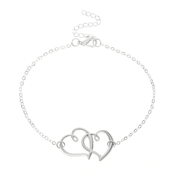 Alloy Heart Shape Simple Love Anklet For Women In Ins Style