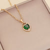 Alloy Heart Shaped Electroplated Women's Necklace With Water Wave Chain